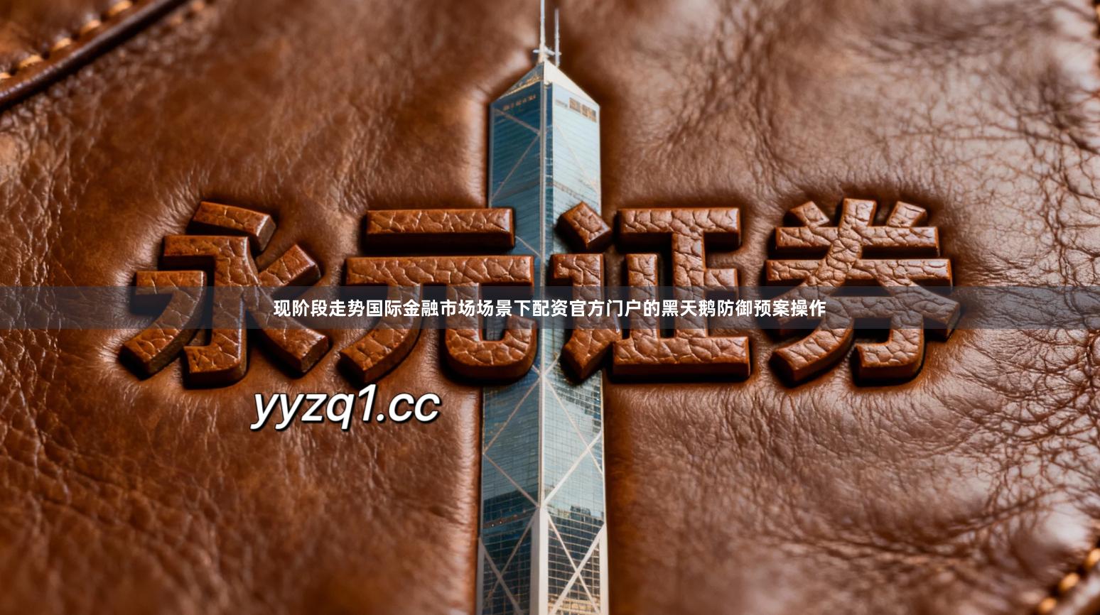 现阶段走势国际金融市场场景下配资官方门户的黑天鹅防御预案操作